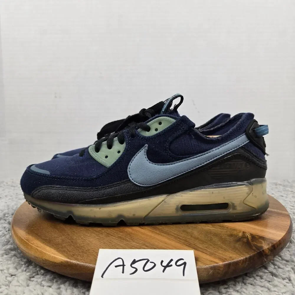 Nike Men 10 Air Max Terrascape 90 Midnight Navy Aqua Athletic Sneaker DV7413-400